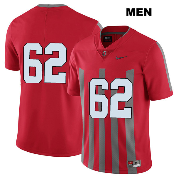 Ohio State Buckeyes Men's Brandon Pahl #62 Red Authentic Nike Elite No Name College NCAA Stitched Football Jersey BG19L68JJ